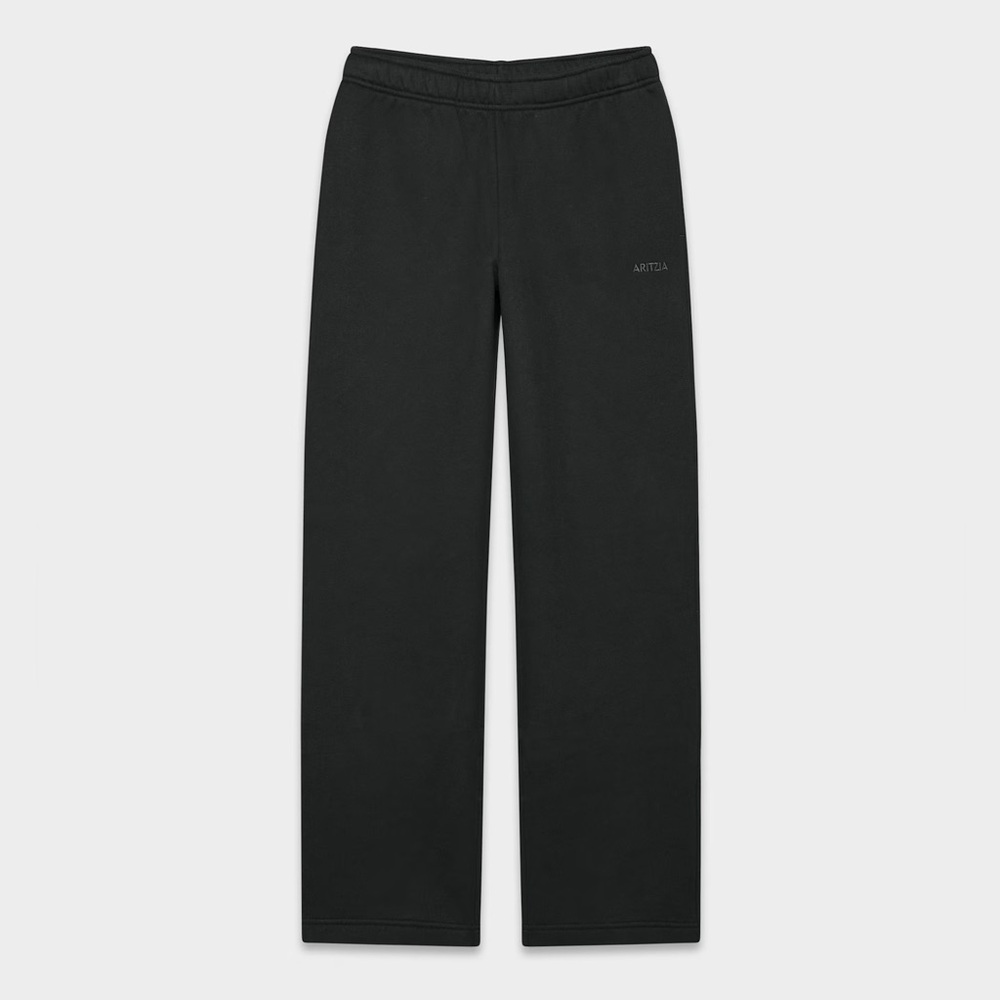 Aritzia Cozy Sweatfleece Mega Straight Fit Sweatpant Black XS